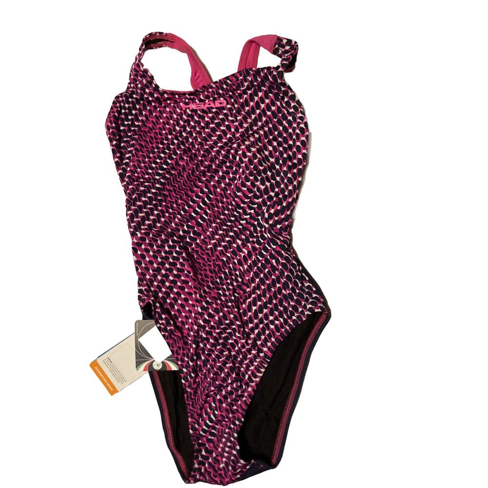HEAD Womens Swimming Swimsuit LiquidLast Camo Lady. Magenta. Size 28. Open Box